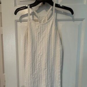 Athleta White Soft Racerback Tank